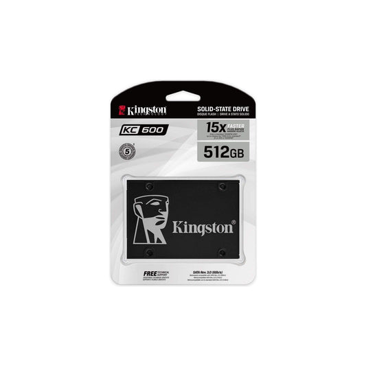 Kingston KC600 SSD SKC600/512G Interne SSD 2.5", SATA Rev 3.0, 3D TLC, XTS-AES 256-bits codering - NLMAX