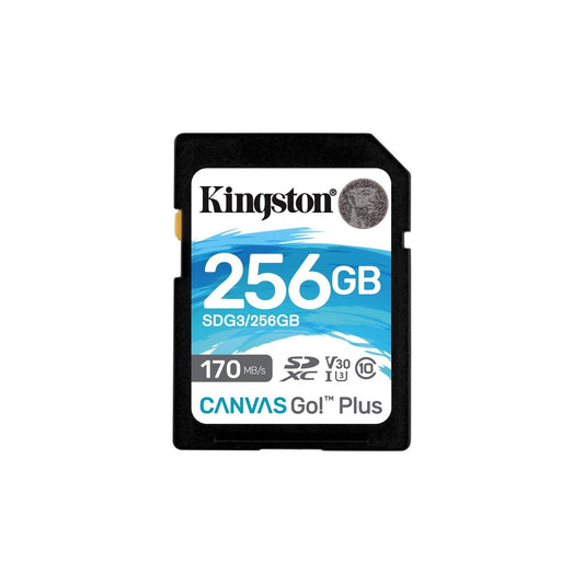 Kingston SDG3/256 GB SD-kaart (256 GB SDXC Canvas Go Plus 170R C10 UHS-I U3 V30) - NLMAX