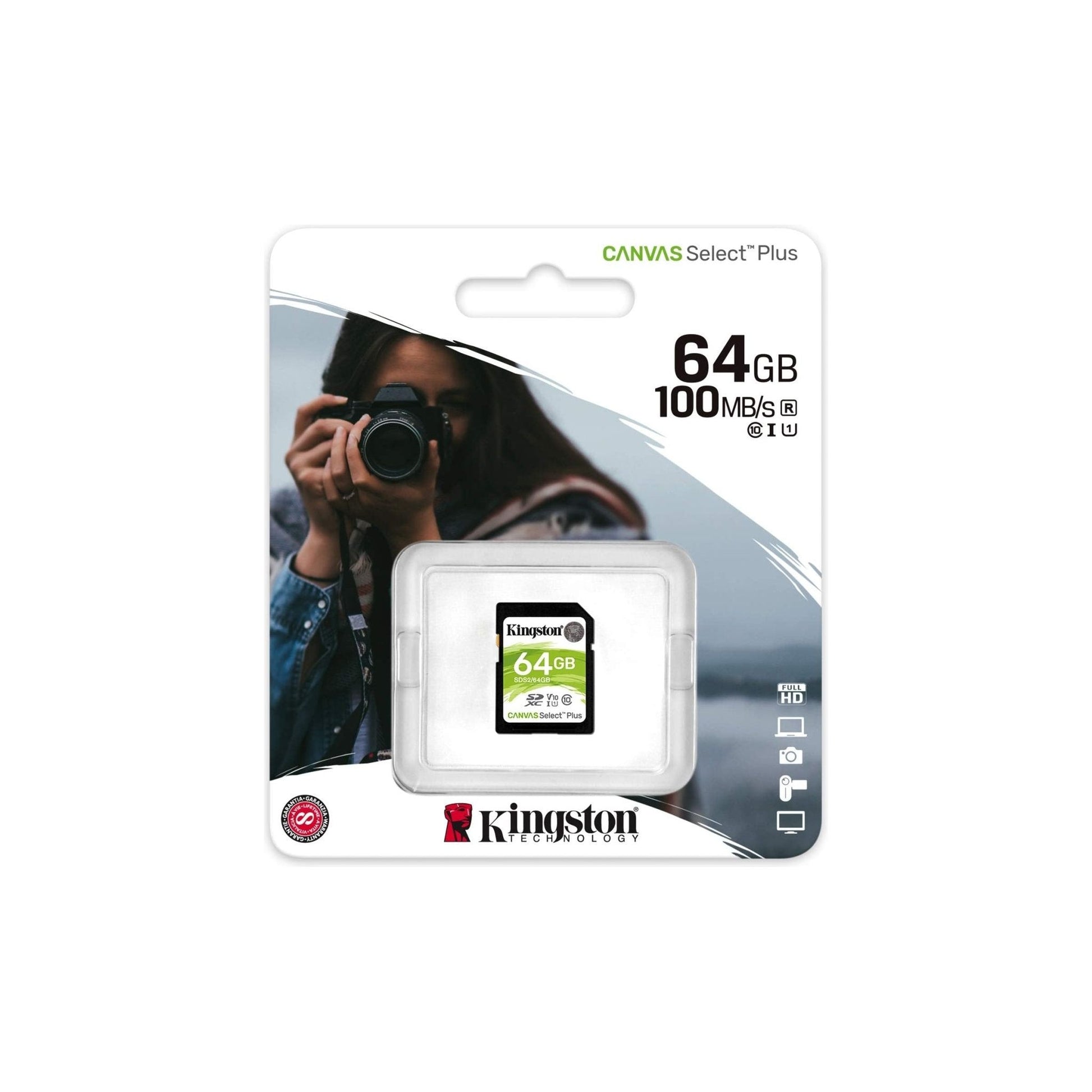 Kingston SDS2/64GB Canvas Select Plus SD-kaart Klasse 10 UHS-I - NLMAX