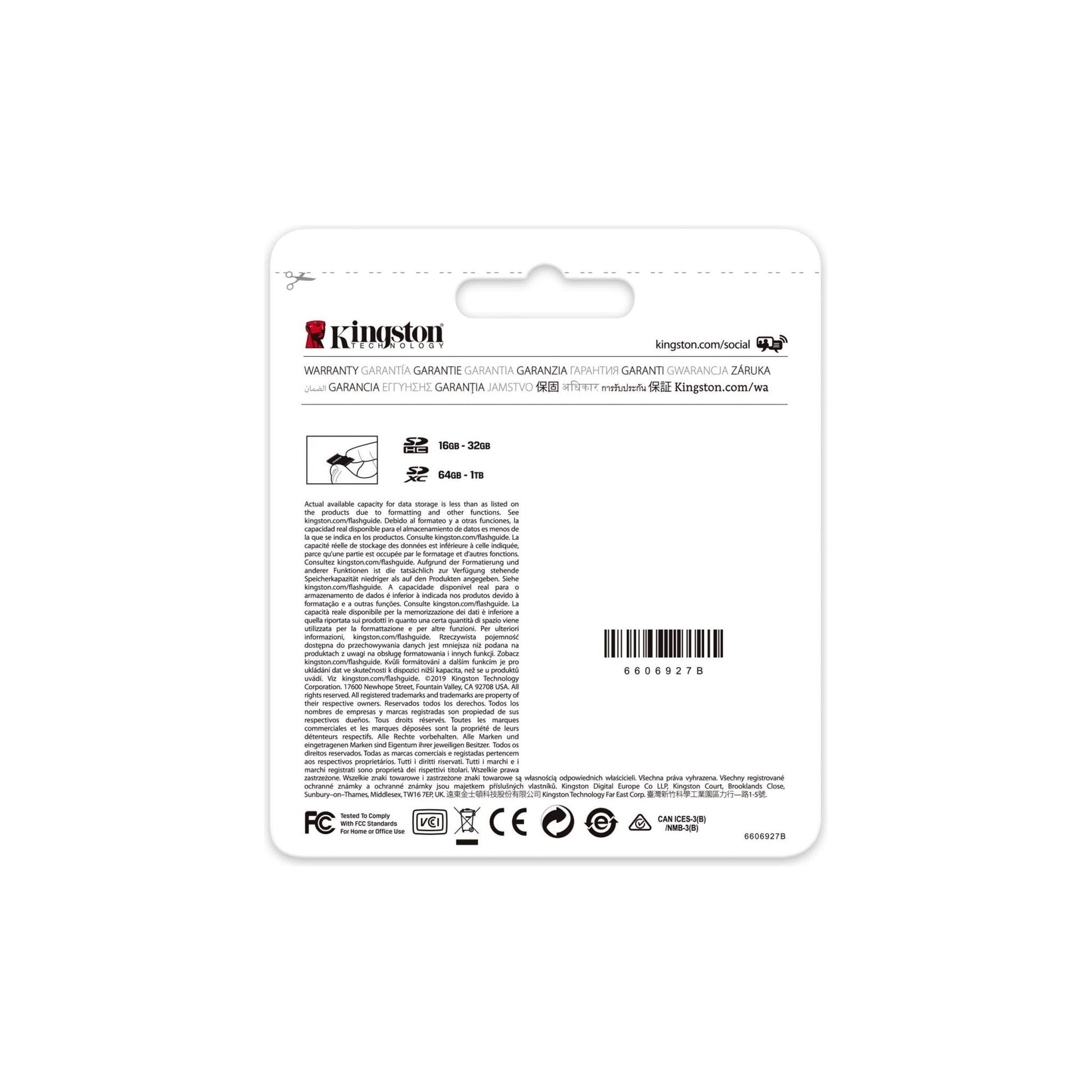 Kingston SDS2/64GB Canvas Select Plus SD-kaart Klasse 10 UHS-I - NLMAX