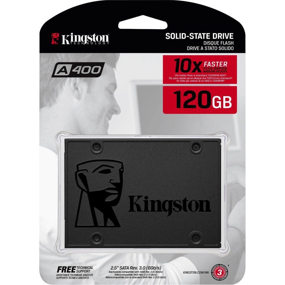 Kingston SSD SATA Drive A400-Interne-120GB - NLMAX