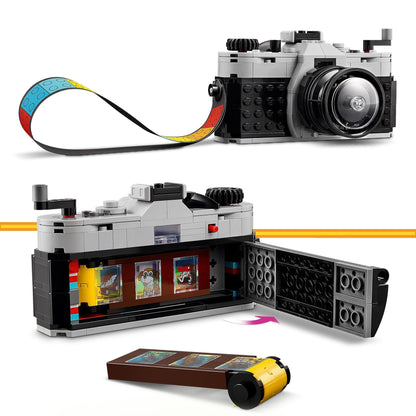 LEGO Creator 3in1 Retro fotocamera Wordt Videocamera of Speelgoed Televisie, Modellen voor Kinderen, Creatief Cadeau voor Jongens en Meisjes vanaf 8 jaar 31147 - NLMAX
