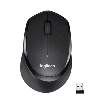 Logitech B330 SILENT PLUS Draadloze Muis, 2,4 GHz met USB-Nano-Ontvanger, 1000 DPI Optische Tracking, 2 Jaar Batterijduur, Compatibel met PC, Mac, Laptop, Chromebook - Zwart - NLMAX