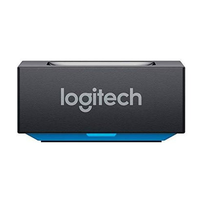 Logitech Draadloze Bluetooth Audio Ontvanger, Bluetooth Adapter voor PC/Mac/Smartphone/Tablet/AV Receiver, 3.5mm Audio en RCA Output naar Speakers, One-Push Pairing Knop - Zwart/Blauw - NLMAX