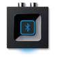 Logitech Draadloze Bluetooth Audio Ontvanger, Bluetooth Adapter voor PC/Mac/Smartphone/Tablet/AV Receiver, 3.5mm Audio en RCA Output naar Speakers, One-Push Pairing Knop - Zwart/Blauw - NLMAX