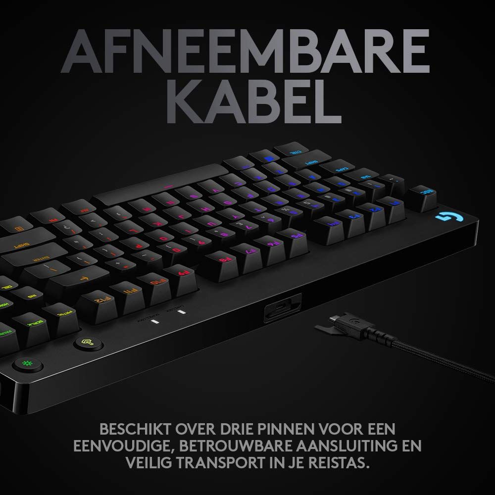 Logitech G Toetsenbord Pro Mechanisch Gaming Toetsenbord, TKL, LIGHTSYNC RGB Verlichte toetsen, QWERTY - NLMAX
