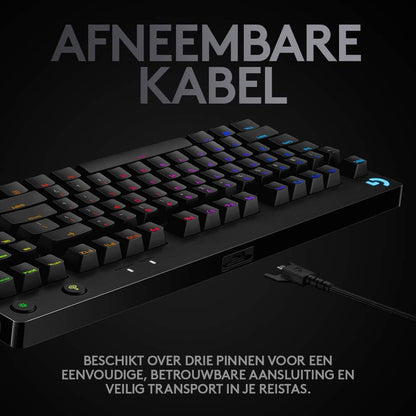 Logitech G Toetsenbord Pro Mechanisch Gaming Toetsenbord, TKL, LIGHTSYNC RGB Verlichte toetsen, QWERTY - NLMAX