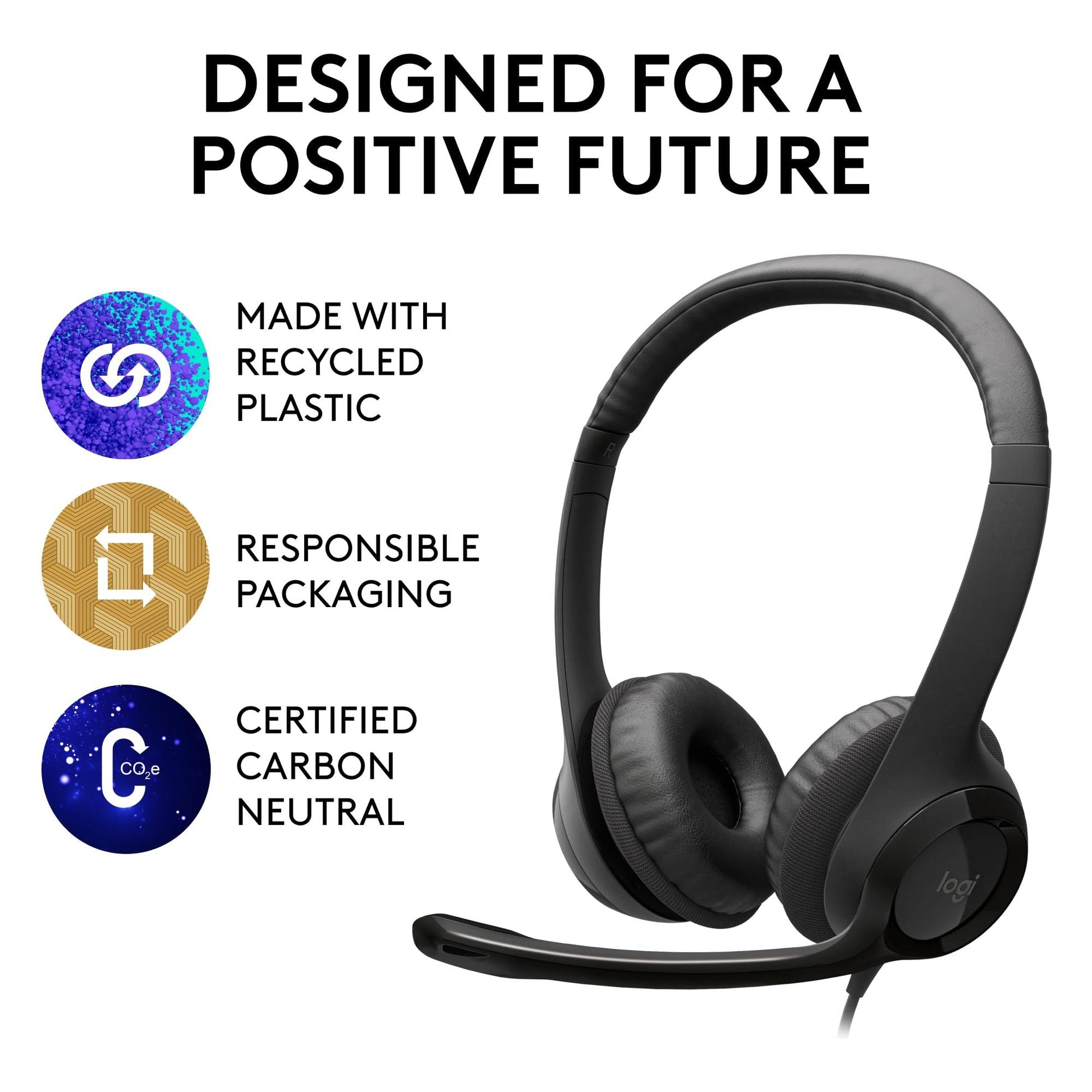 Logitech H390 USB Computer Headset - Zwart - NLMAX