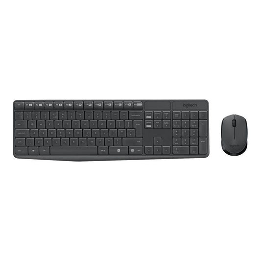 Logitech MK235 toetsenbord set Inclusief muis - Spilbestendig - USB QWERTY US International Grijs - NLMAX