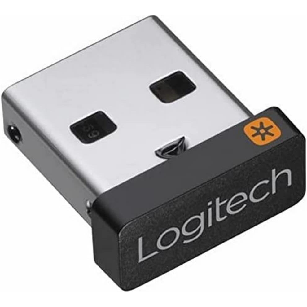 Logitech USB Unifying Receiver, 2.4 GHz Wireless Technology, USB Plug Compatible with all Logitech Unifying Devices like Wireless Mouse and Keyboard, PC / Mac / Laptop - Black - NLMAX