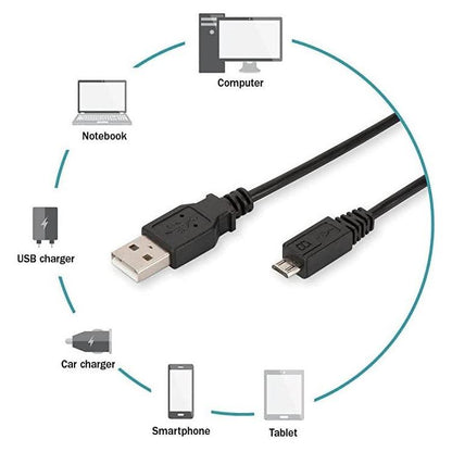 Micro-USB naar USB Kabel - Datakabel- Zwart - NLMAX