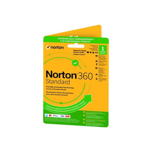Norton 360 Standard - Doos fysiek - 1 jaar 1 apparaat, 10 GB opslagruimte - NLMAX