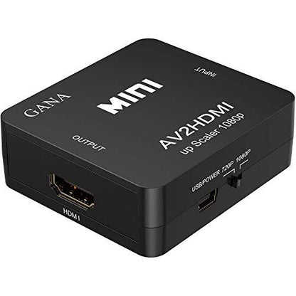 NUOE Video Converter RCA to HDMI, AV to HDMI, Supports 720 1080P for Camera, Xbox 360, PS1, PS2, WII, N64, Gamecube, Snes, NES, PSP, DVD Player, VHS (1) - NLMAX