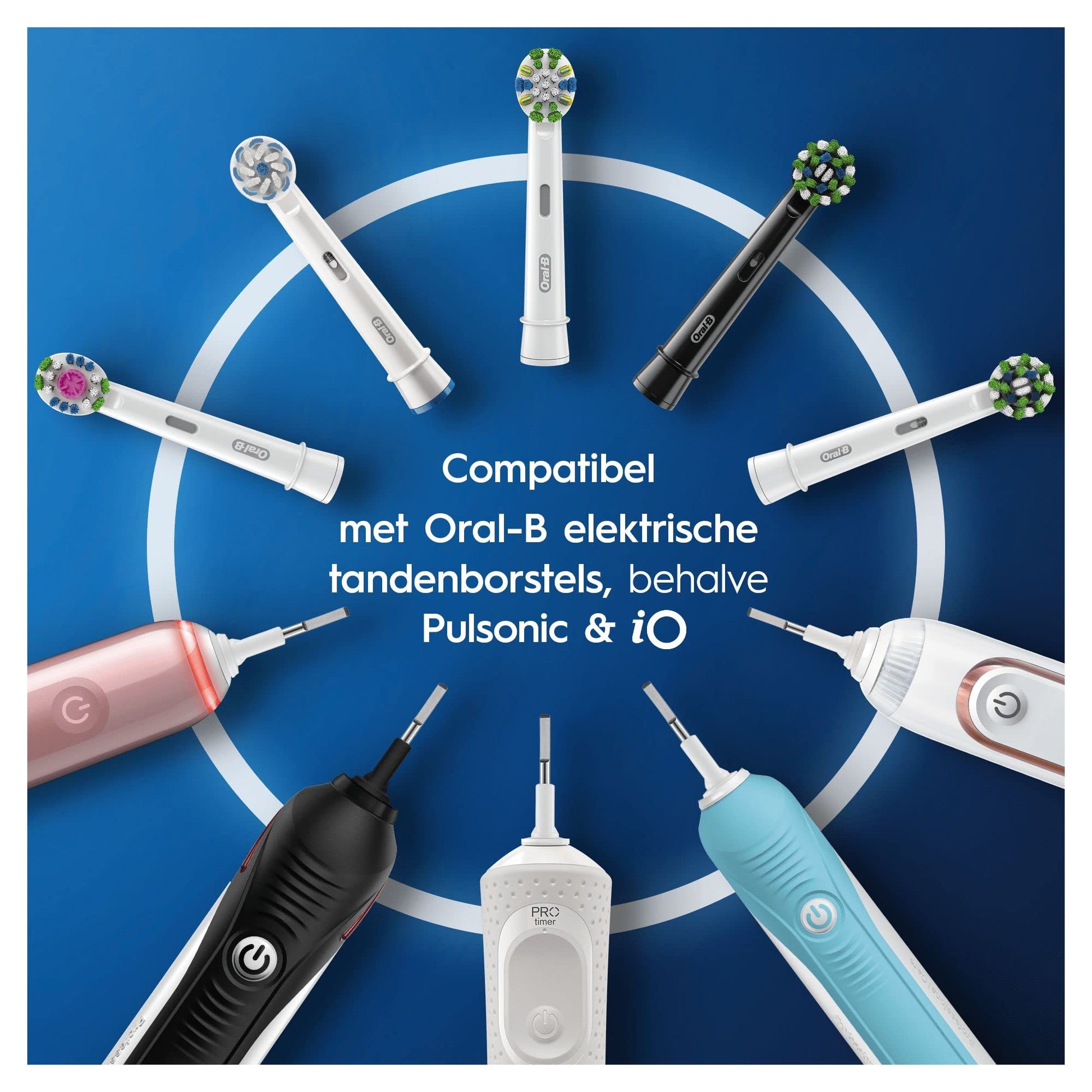 Oral-B CrossAction Opzetborstels Met CleanMaximiser-technologie, 10 Stuks, Brievenbusverpakking - NLMAX