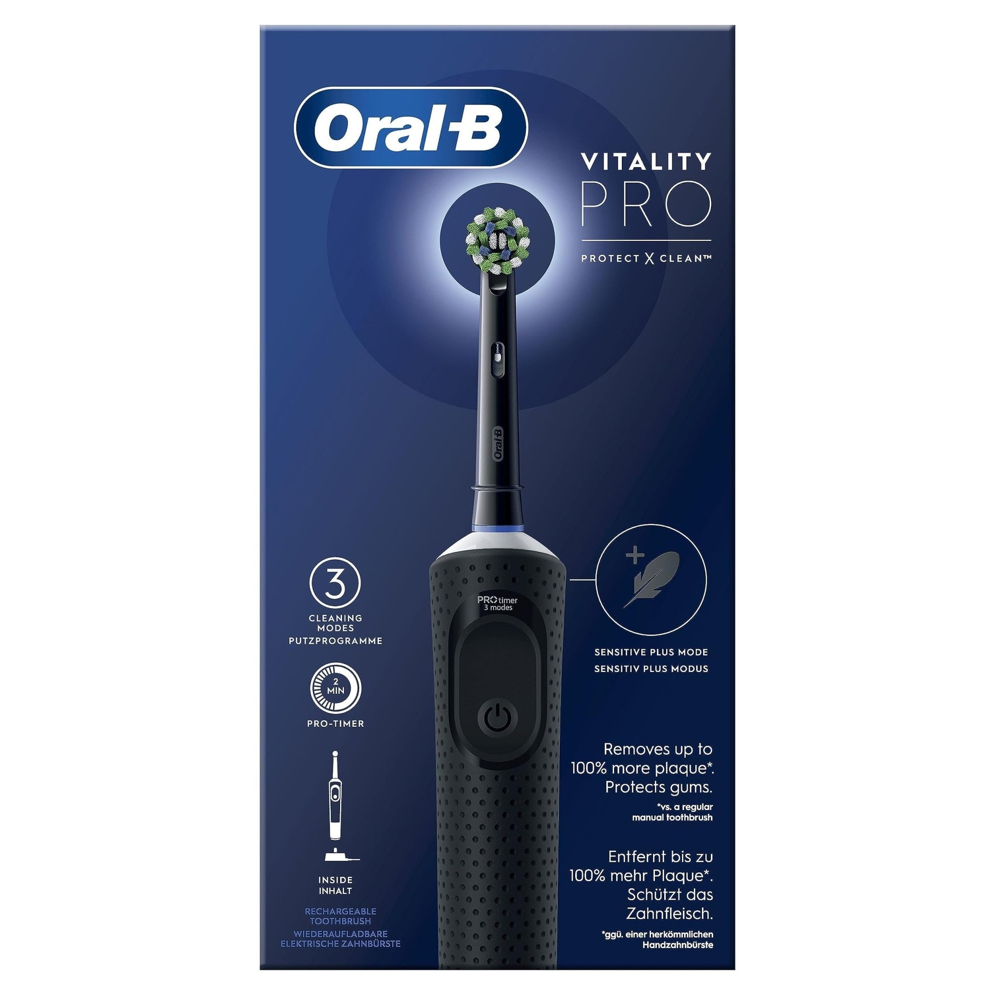 Oral-B Vitality Pro Black Elektrische Tandenborstel, 1 Opzetborstel - NLMAX