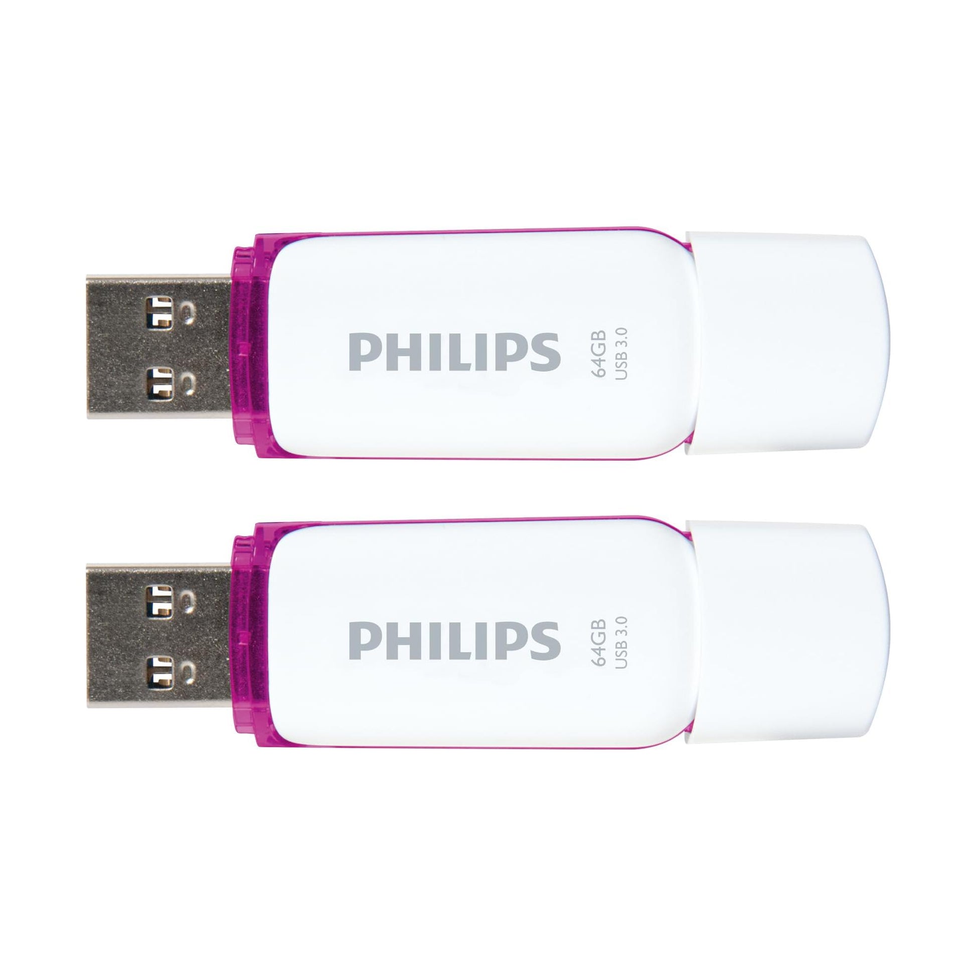 Philips Snow USB Flash Drive 64 GB, USB 3.0, 2 pack - Purple - NLMAX