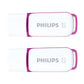 Philips Snow USB Flash Drive 64 GB, USB 3.0, 2 pack - Purple - NLMAX