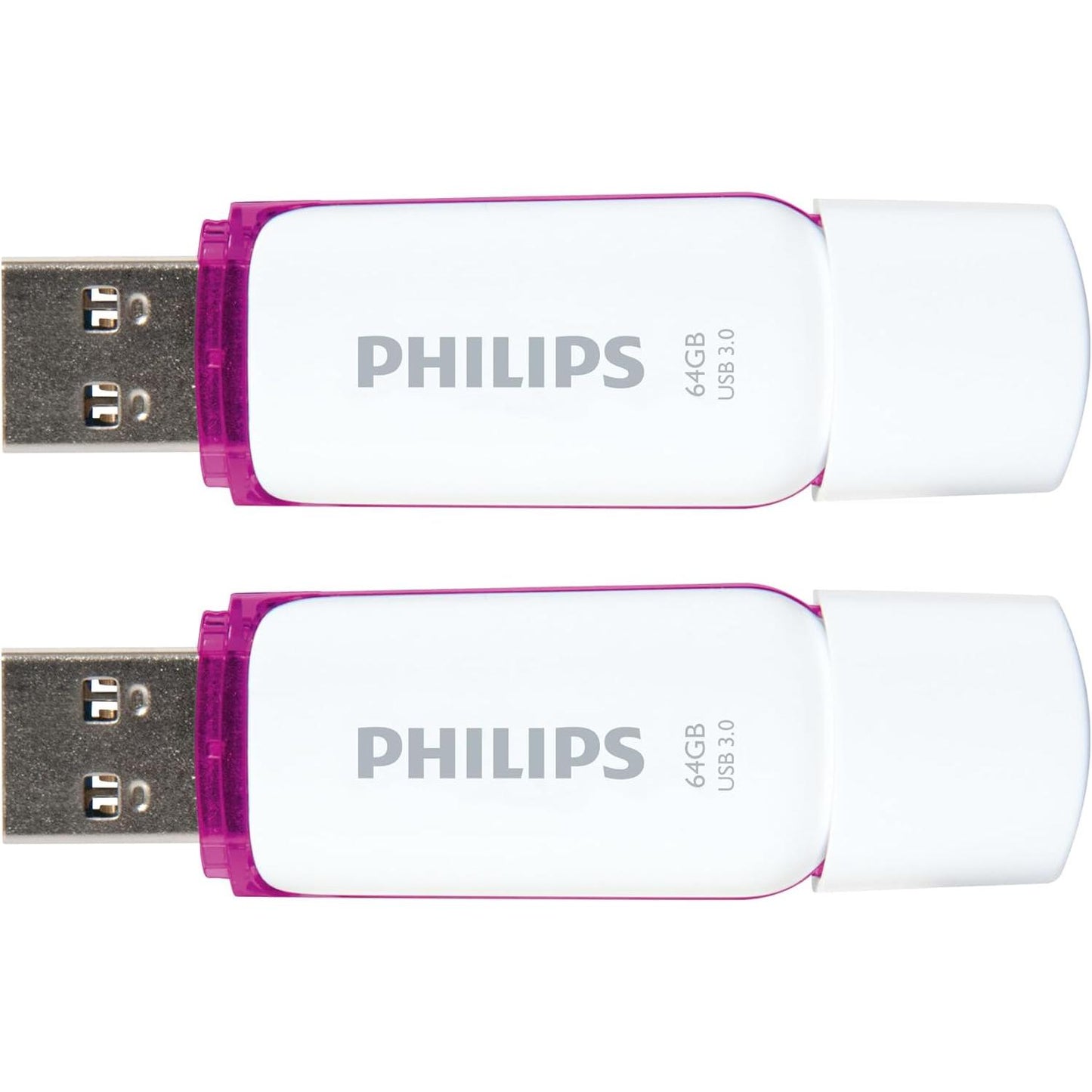 Philips Snow USB Flash Drive 64 GB, USB 3.0, 2 pack - Purple - NLMAX