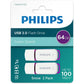 Philips Snow USB Flash Drive 64 GB, USB 3.0, 2 pack - Purple - NLMAX