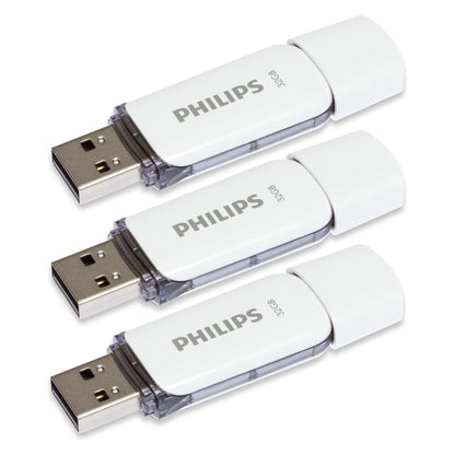 Philips USB 2.0 32GB Snow Edition Shadow Grey 3-Pack - NLMAX