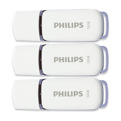 Philips USB 2.0 32GB Snow Edition Shadow Grey 3-Pack - NLMAX
