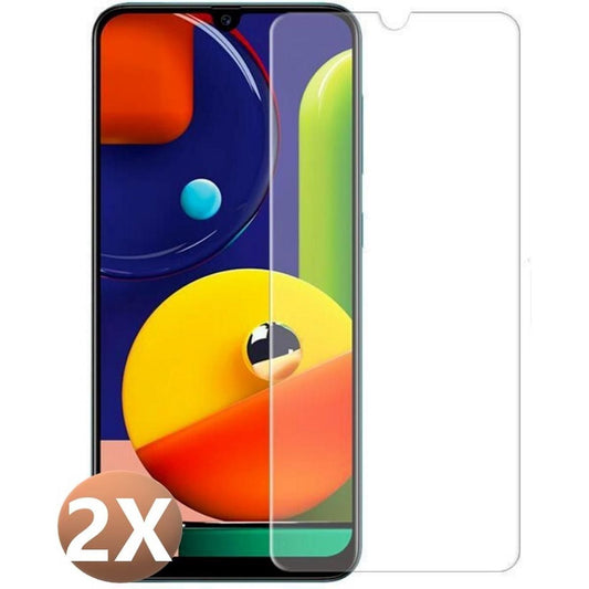 Samsung A51 Screenprotector glas - extra strek en helder Beschermglas - 2 stuks - NLMAX