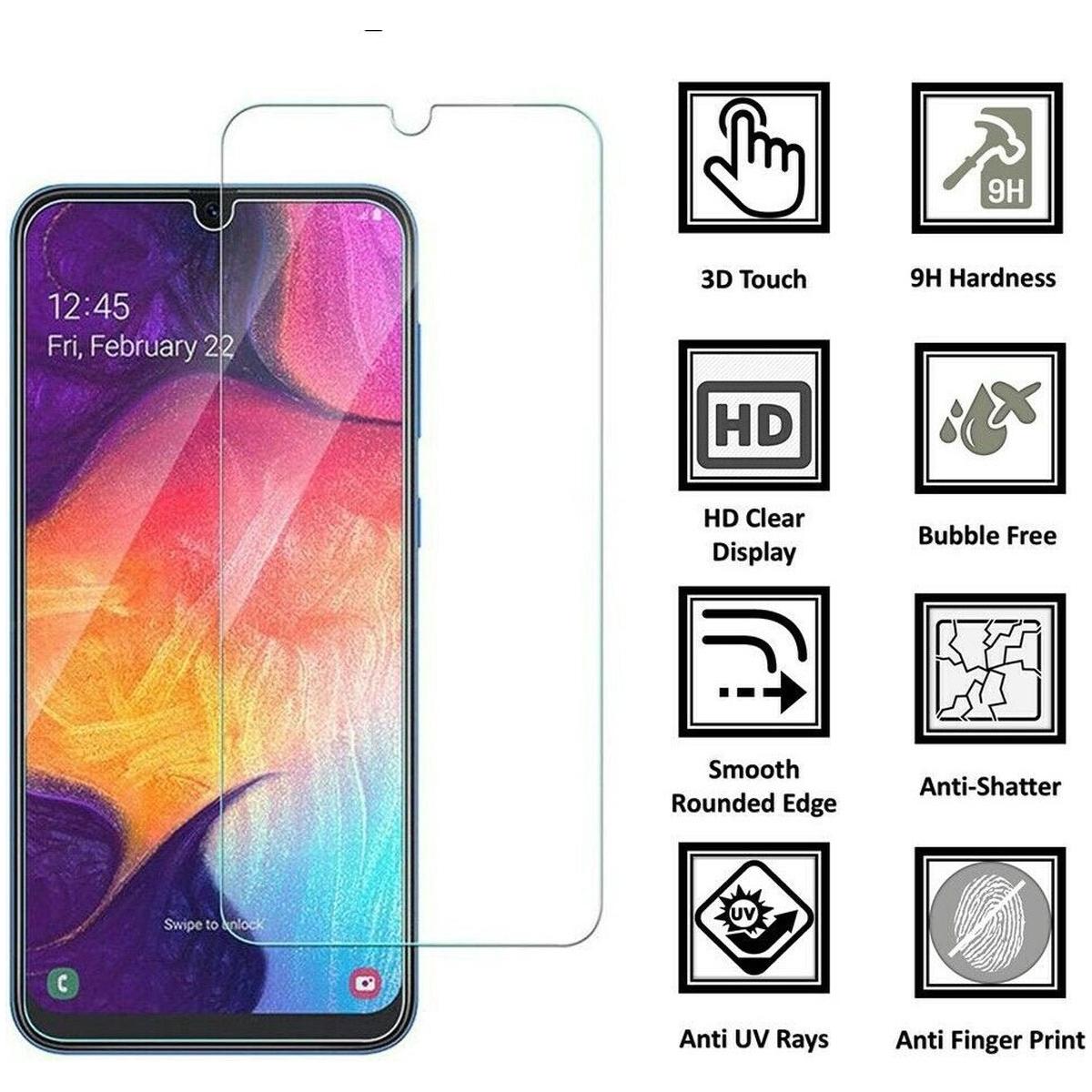 Samsung A70 Screenprotector glas - extra strek en helder Beschermglas- 2 stuks - NLMAX
