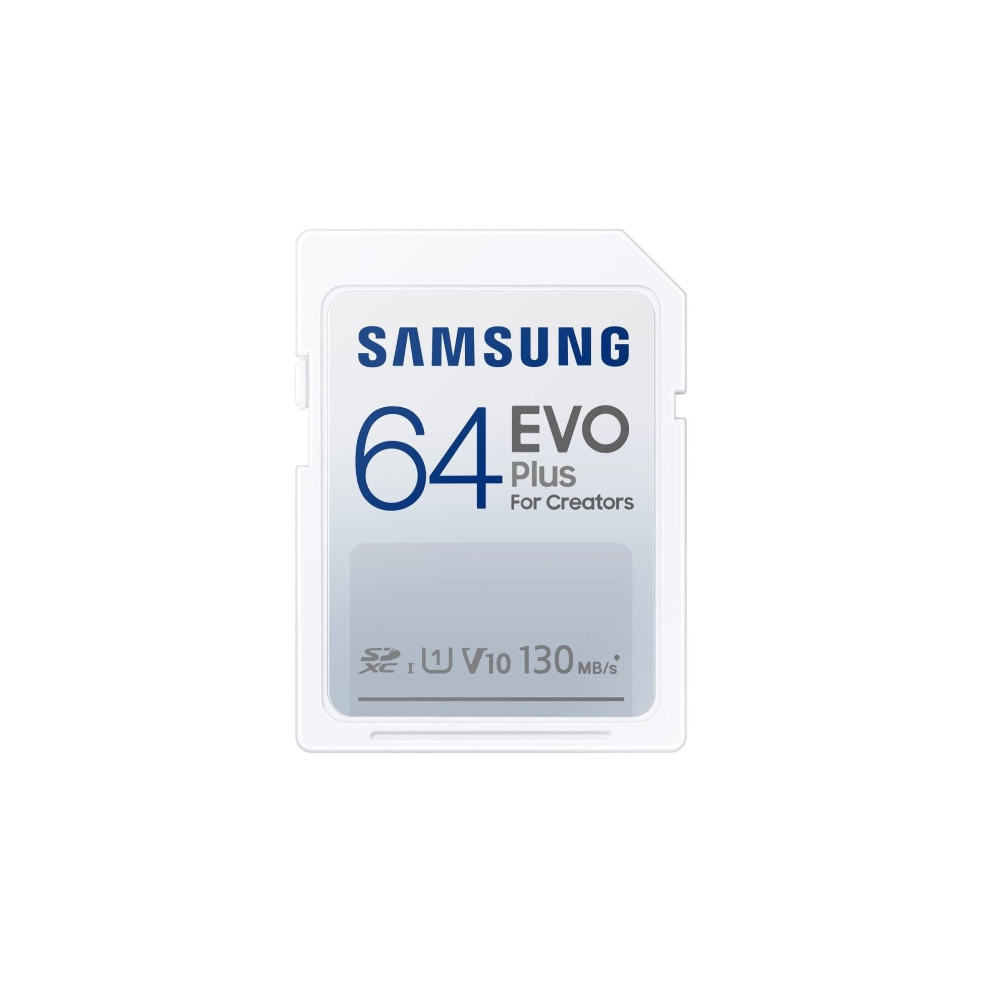 Samsung EVO Plus 64GB SD Card SDXC, UHS-I, U1, 130MB/s, FHD, Memory Card(MB-SC64K/EU) - NLMAX