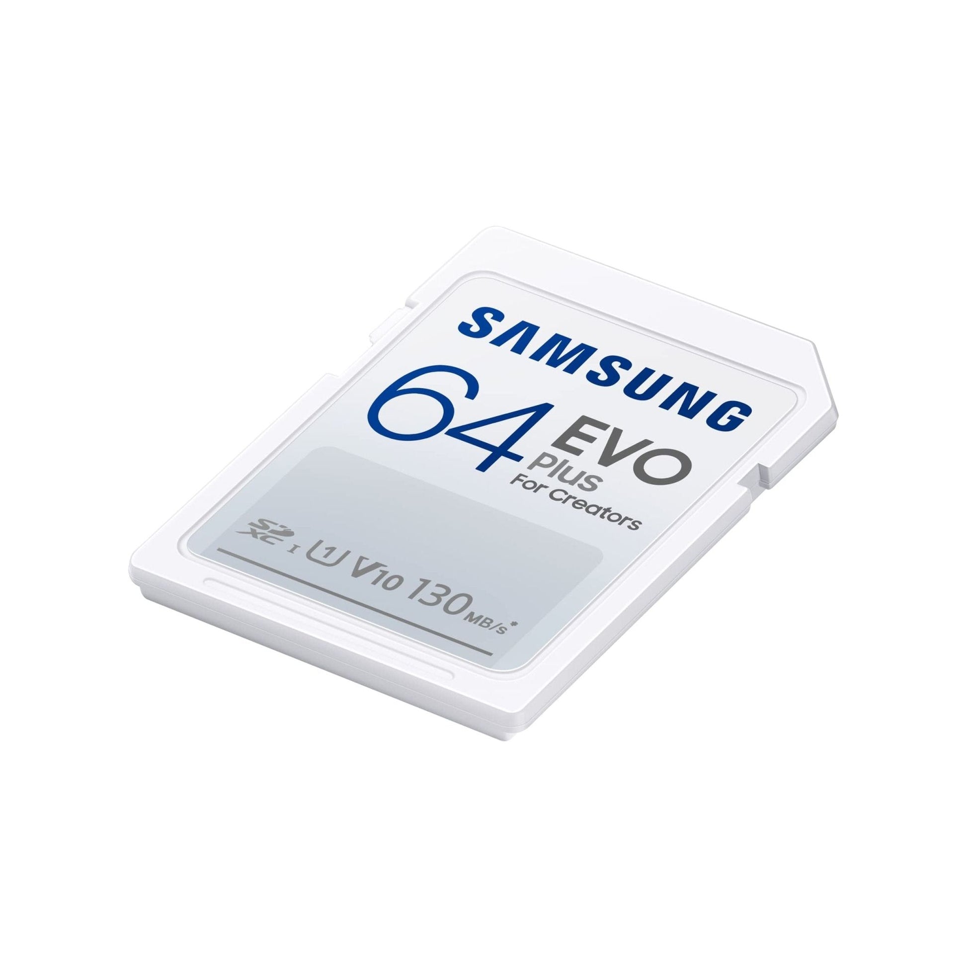 Samsung EVO Plus 64GB SD Card SDXC, UHS-I, U1, 130MB/s, FHD, Memory Card(MB-SC64K/EU) - NLMAX