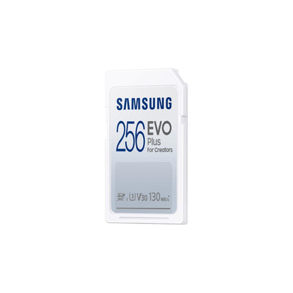 Samsung EVO Plus SD-geheugenkaart, 256GB, SDXC UHS-I U1, Full HD, 130MB/s leessnelheid, geheugenkaart voor spiegelreflexcamera's en systeemcamera's, MB-SC256K/EU - NLMAX