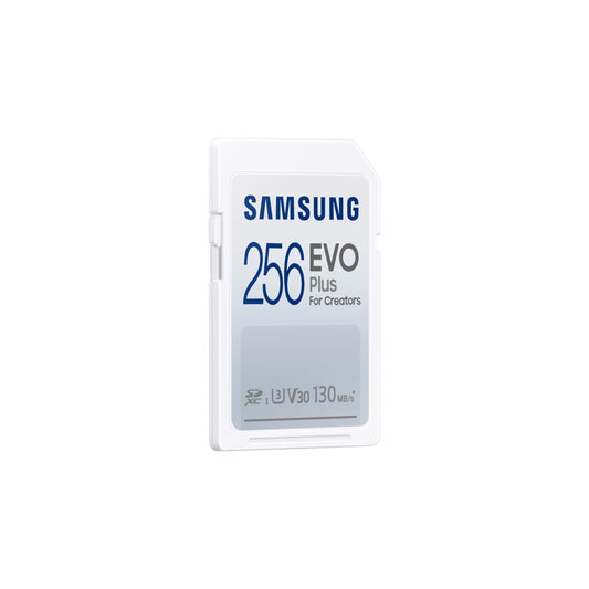 Samsung EVO Plus SD-geheugenkaart, 256GB, SDXC UHS-I U1, Full HD, 130MB/s leessnelheid, geheugenkaart voor spiegelreflexcamera's en systeemcamera's, MB-SC256K/EU - NLMAX