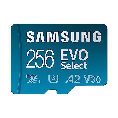 Samsung EVO Select 256GB micro SD XC UHS-I U3 130MB/s Full HD & 4K UHD SD Card Memory Card with Adapter (MB-ME256KA/EU) - NLMAX