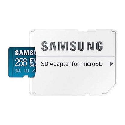 Samsung EVO Select 256GB micro SD XC UHS-I U3 130MB/s Full HD & 4K UHD SD Card Memory Card with Adapter (MB-ME256KA/EU) - NLMAX