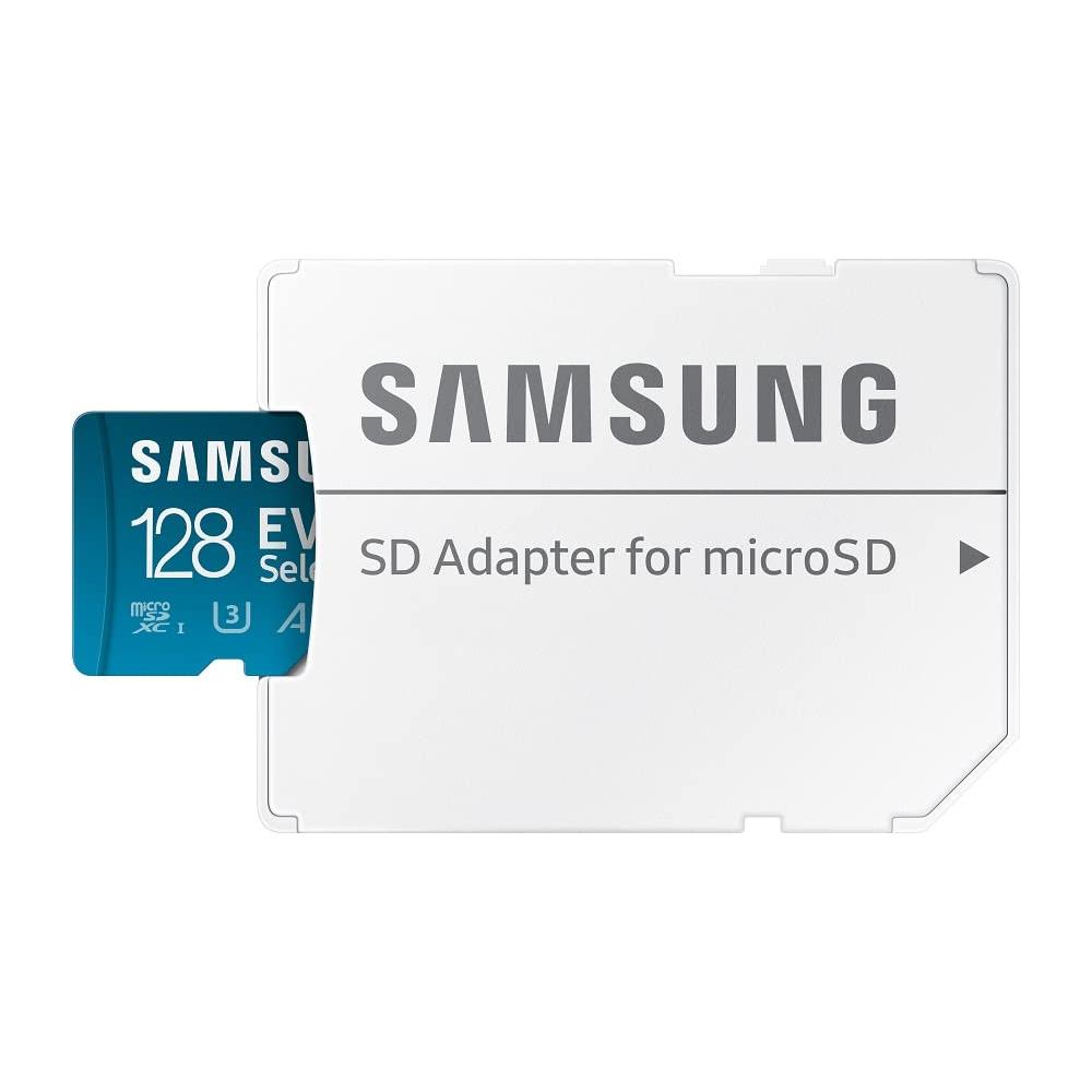 Samsung EVO Select microSD-geheugenkaart, 128GB micro SD XC UHS-I U3 130MB/s Full HD & 4K UHD SD Kaart Geheugenkaart met Adapter, MB-ME128KA/EU - NLMAX