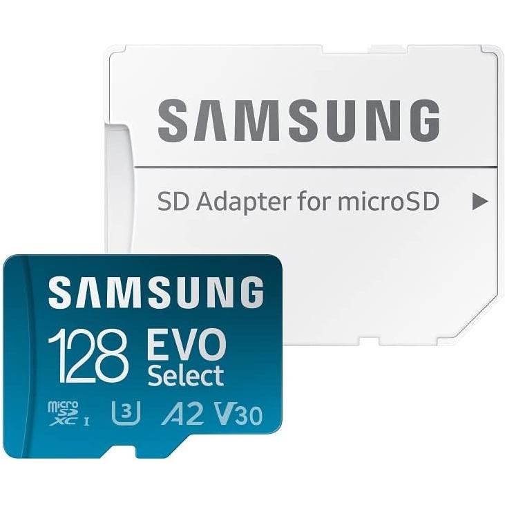 Samsung EVO Select microSD-geheugenkaart, 128GB micro SD XC UHS-I U3 130MB/s Full HD & 4K UHD SD Kaart Geheugenkaart met Adapter, MB-ME128KA/EU - NLMAX