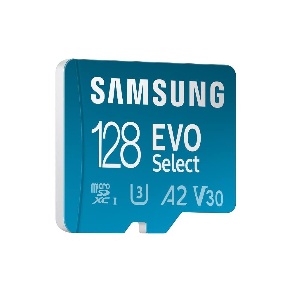 Samsung EVO Select microSD-geheugenkaart, 128GB micro SD XC UHS-I U3 130MB/s Full HD & 4K UHD SD Kaart Geheugenkaart met Adapter, MB-ME128KA/EU - NLMAX