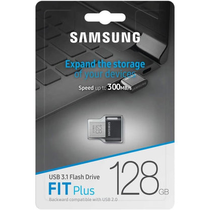 Samsung FIT Plus USB Stok, 128GB, Zwart - NLMAX