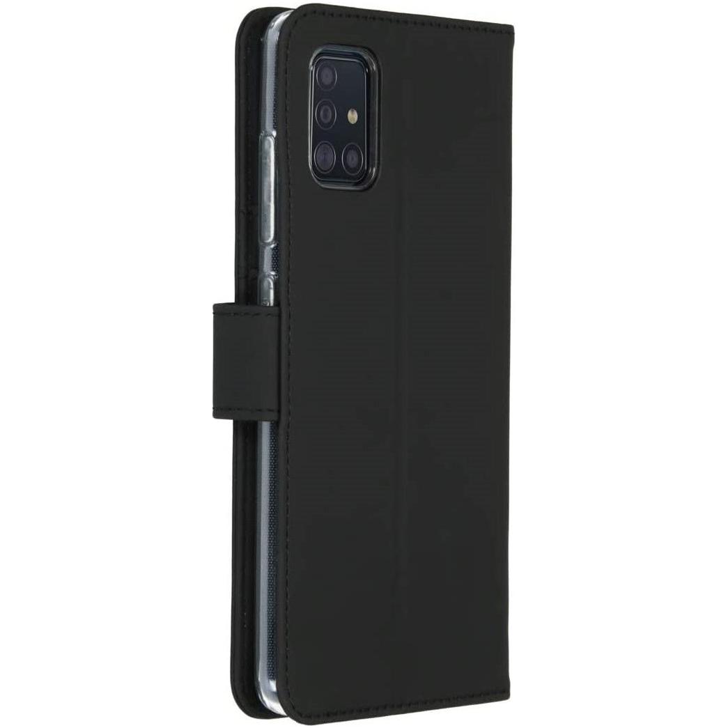 Samsung Galaxy A51 Hoesje – Wallet Case Softcase Bookcase met plek voor pasjes en standaard-Magneet - Zwart - NLMAX