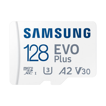 Samsung MicroSD-geheugenkaart Evo Plus 128 GB SDXC U3 klasse 10 A2 130MB/s met adapter versie 2021 (MB-MC128KA/EU) - NLMAX