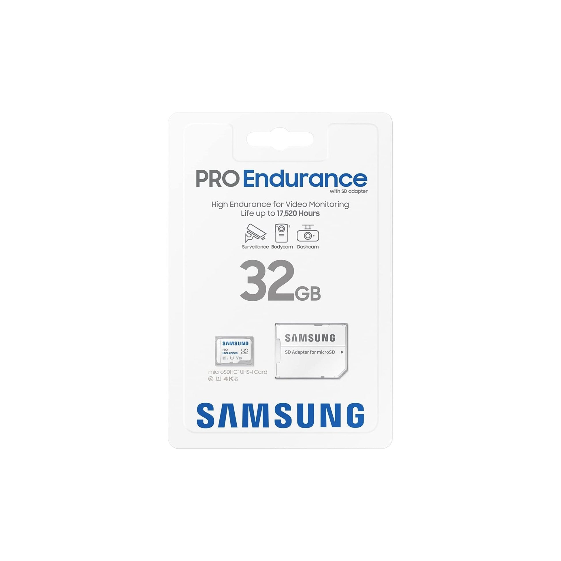 Samsung PRO Endurance 32GB microSDHC UHS-I U1 100MB/s Video Monitoring Memory Card with Adapter (MB-MJ32KA) - NLMAX