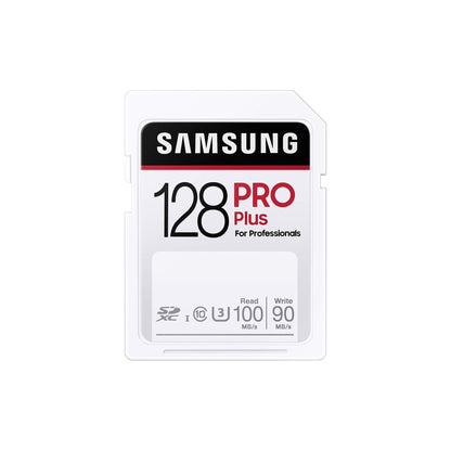 Samsung PRO Plus 128GB SDXC UHS-I U3 100MB/s Full HD & 4K UHD Memory Card (MB-SD128H/EU) - NLMAX