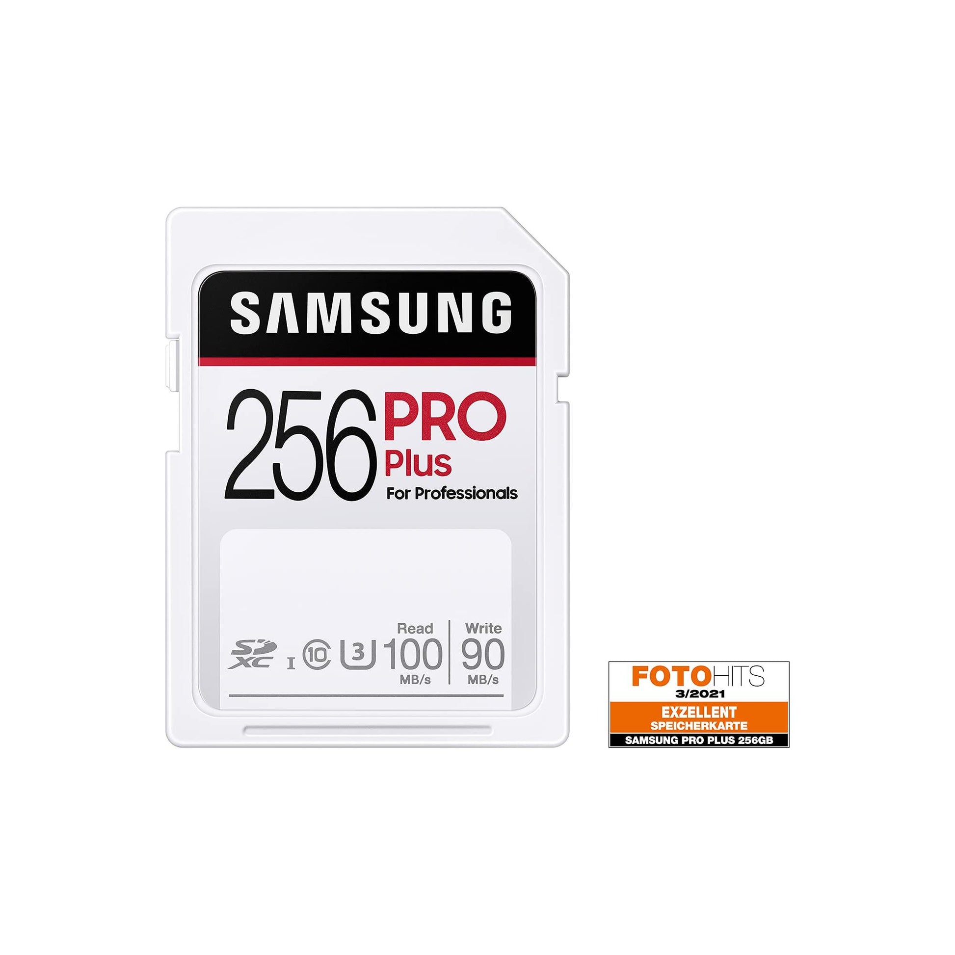 Samsung PRO Plus 256GB SDXC UHS-I U3 100MB/s Full HD & 4K UHD geheugenkaart (MB-SD256H/EU) - NLMAX