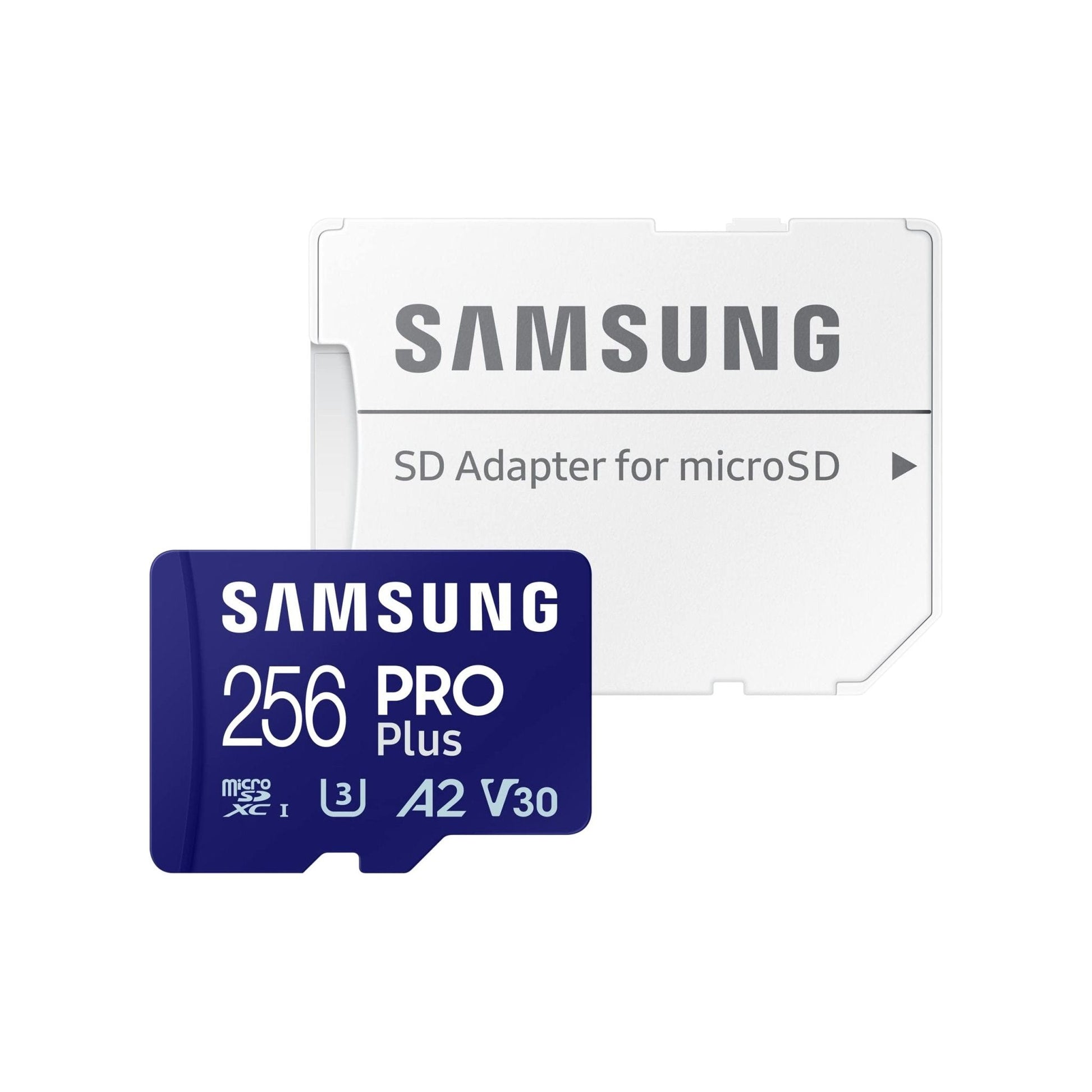 Samsung PRO Plus microSD-geheugenkaart, 256GB, UHS-I U3, Full HD & 4K UHD, 180 MB/s lezen, 130 MB/s schrijven, voor smartphone, drone of action-cam, incl. SD-adapter, MB-MD256SA/EU - NLMAX