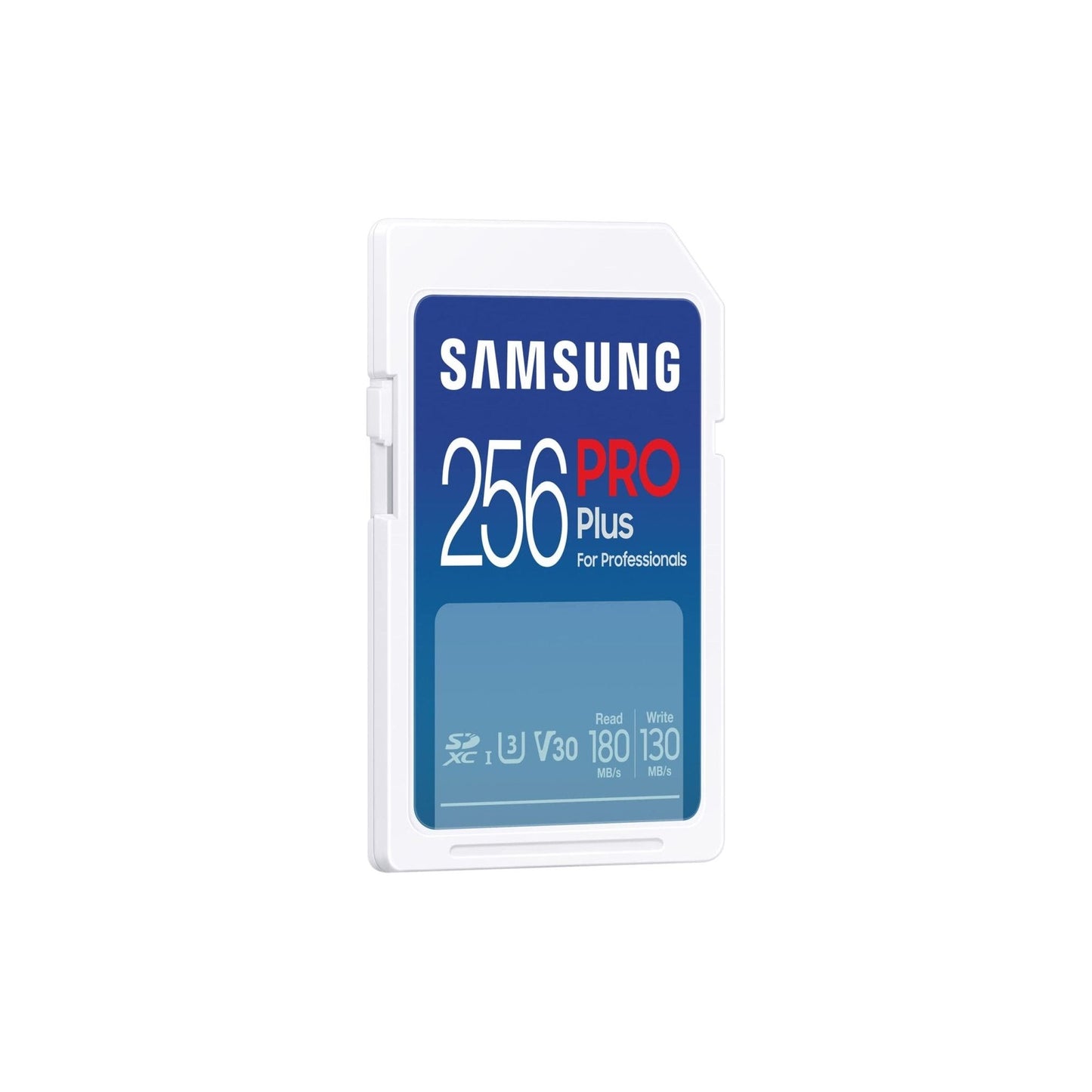 Samsung PRO Plus SD-geheugenkaart, 256 GB, UHS-I U3, Full HD & 4K UHD, 180 MB/s lezen, 130 MB/s schrijven, voor spiegelreflexcamera's en systeemcamera's, MB-SD256S/EU - NLMAX
