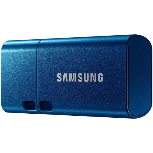 Samsung USB-stick, USB-C, 256GB, 400MB/s lezen, 110MB/s schrijven, USB 3.1 flashdrive voor notebooks, tablets en smartphones, blauw, MUF-256DA/APC - NLMAX