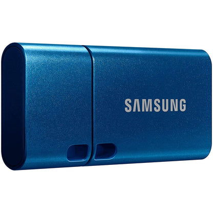 Samsung USB-stick, USB-C, 64GB, 300MB/s lezen, 30MB/s schrijven, USB 3.1 flashdrive voor notebooks, tablets en smartphones, blauw, MUF-64DA/APC - NLMAX
