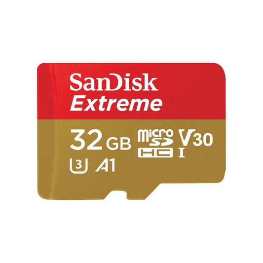 SanDisk Extreme 32 GB microSDhC Memory Card for Action Cameras and Drones with A1 App Performance up to 100 MB/s, Class 10, U3, V30 - NLMAX