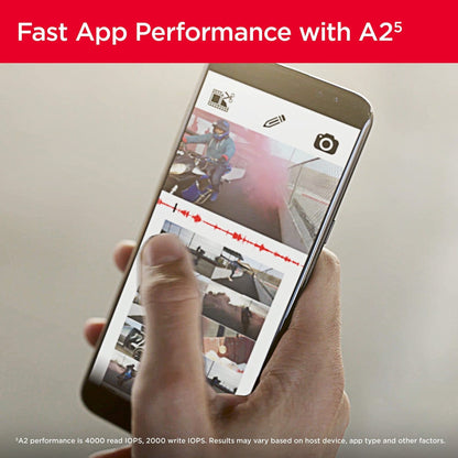 SanDisk Extreme MicroSDXC UHS-I Geheugenkaart 128 GB Met SD Adapter (1 Jaar RescuePRO Deluxe, Leessnelheden Tot 190 MB/s, A2, C10, V30, U3, 30 Jaar Garantie) Rood/Goud - NLMAX
