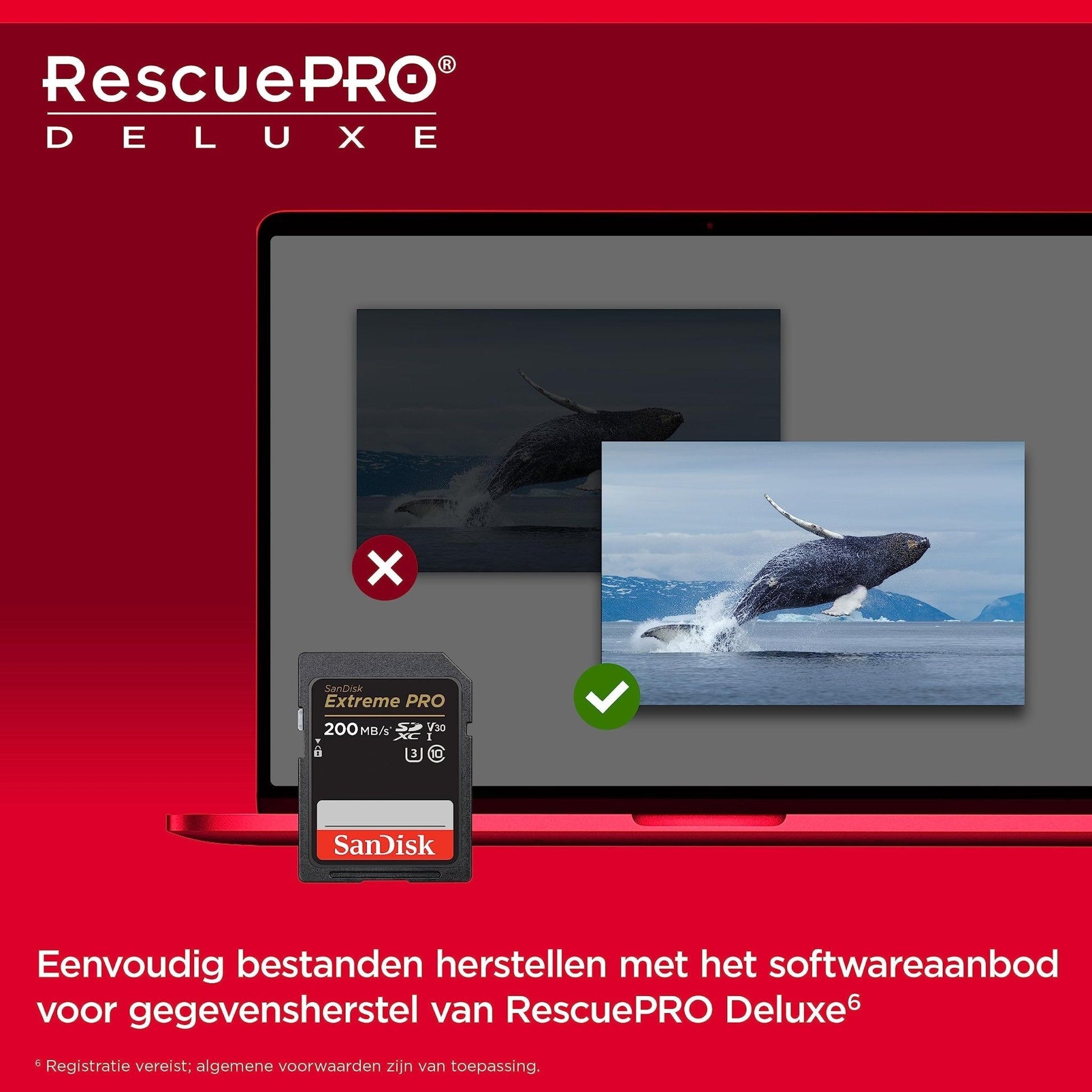 SanDisk Extreme PRO SDXC UHS‐I‐Kaart 256 GB (4K UHD, Leessnelheden Tot 200 MB/s, Class 10, UHS-I, U3, V30, 2 Jaar RescruePRO Deluxe Software, Levenslange Beperkte Garantie) Zwart - NLMAX