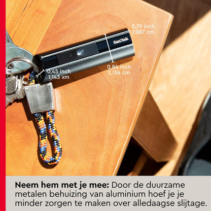 SanDisk Extreme PRO USB 3.2 Solid State-Flashdrive 128 GB (Draagbare En Betrouwbare, Leessnelheden Tot 420 MB/s, Behuizing Van Aluminium, Versleutelingssoftware) Zwart - NLMAX